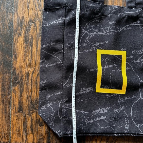 National Geographic Black Map Design Tote - Picture 2 of 6